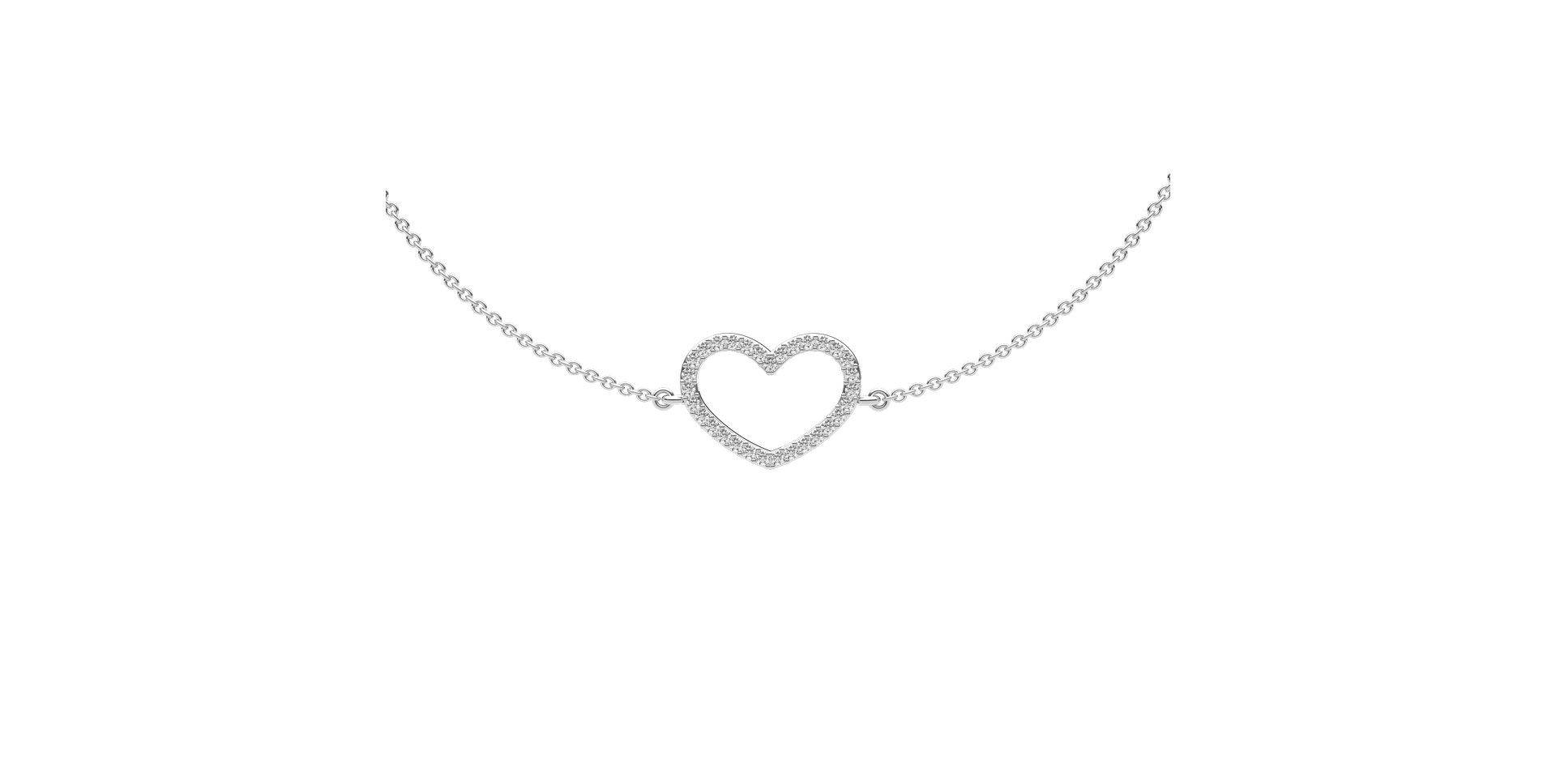 Náramek s diamanty Heart