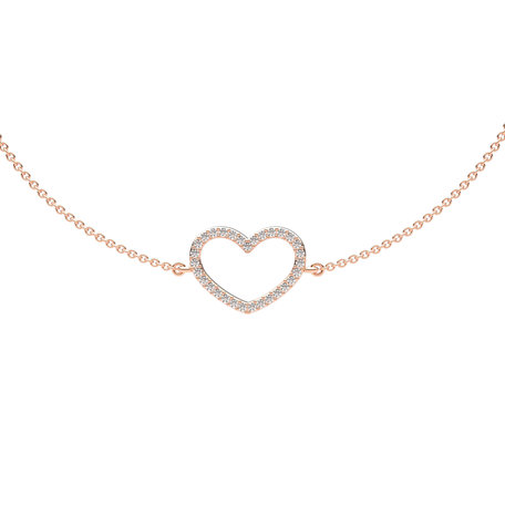 Náramek s diamanty Heart