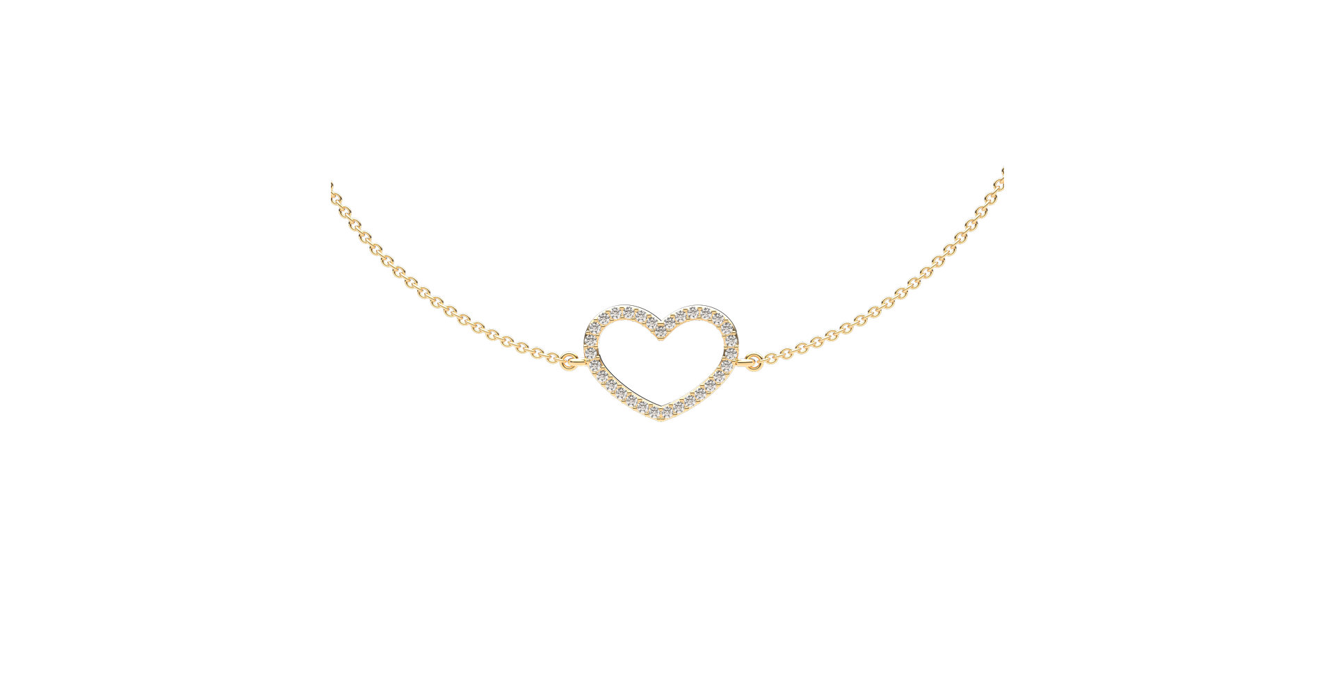 Náramek s diamanty Heart