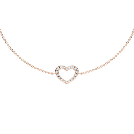 Náramek s diamanty Heart