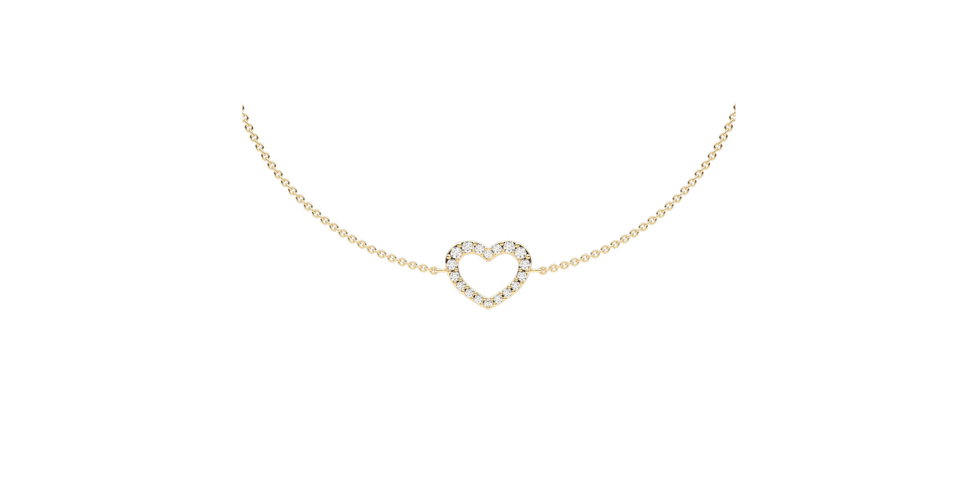 Náramek s diamanty Heart