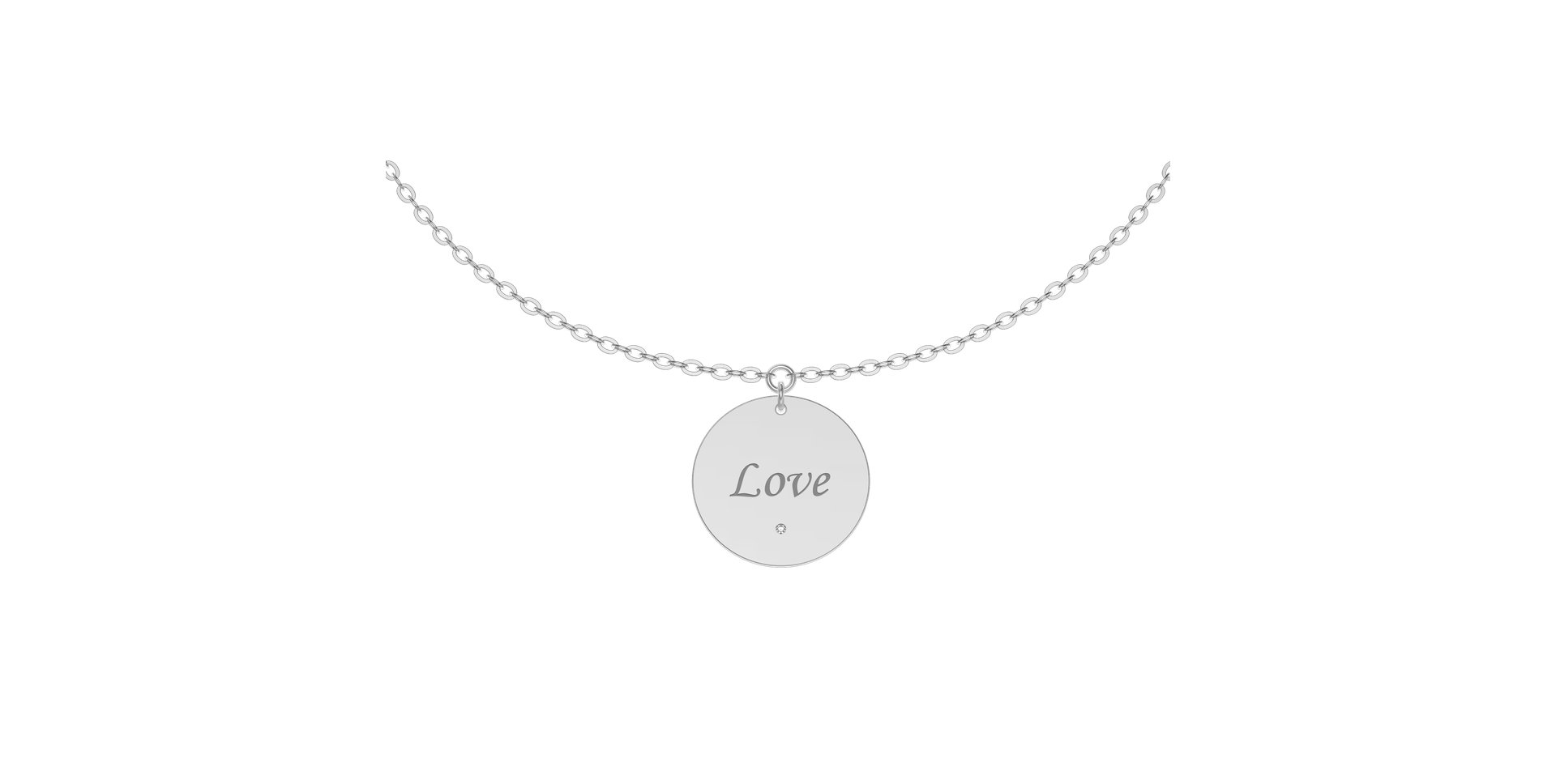 Náramek s diamantem Love