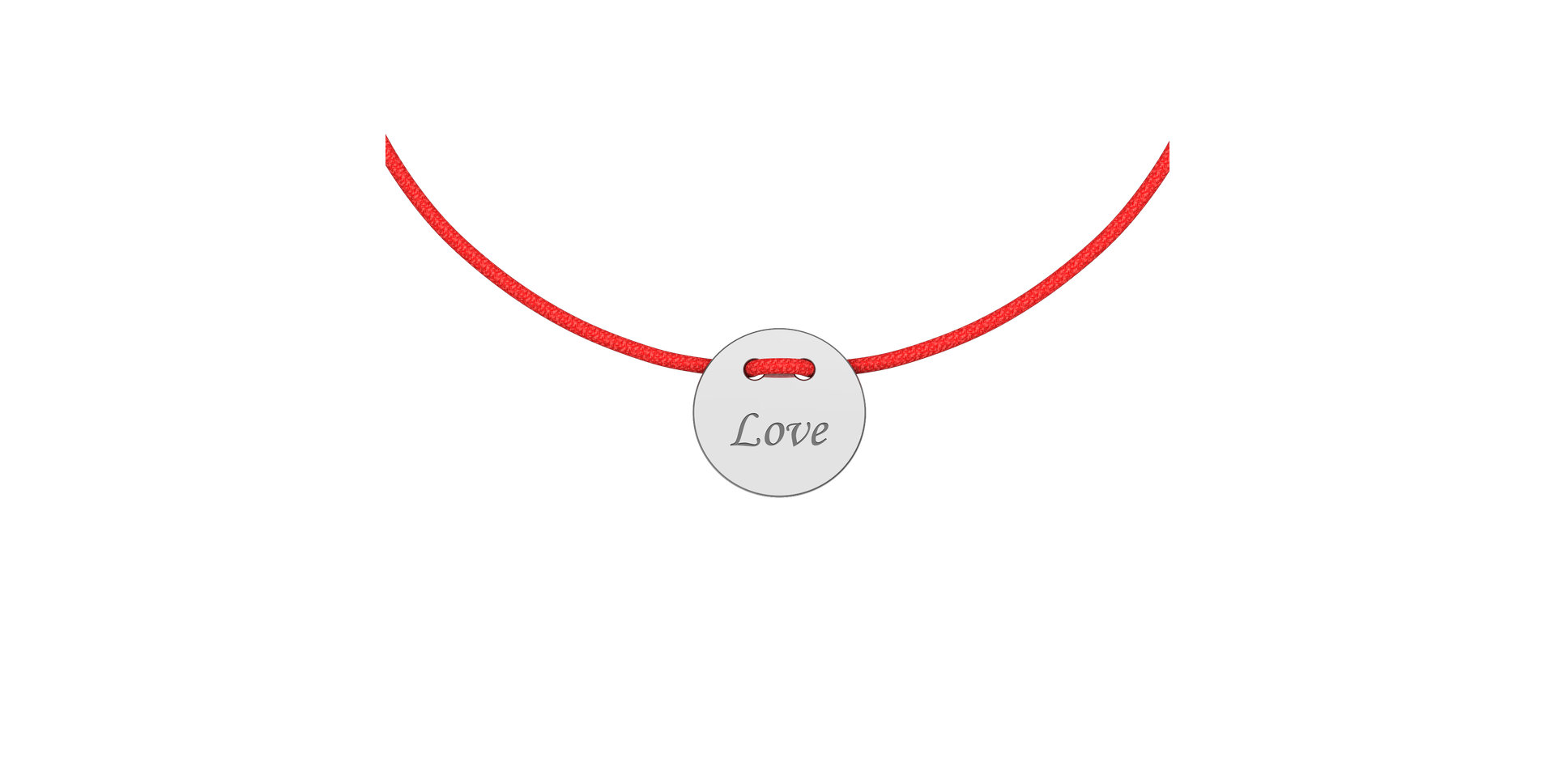 Diamantový náramek se šňůrkou Love