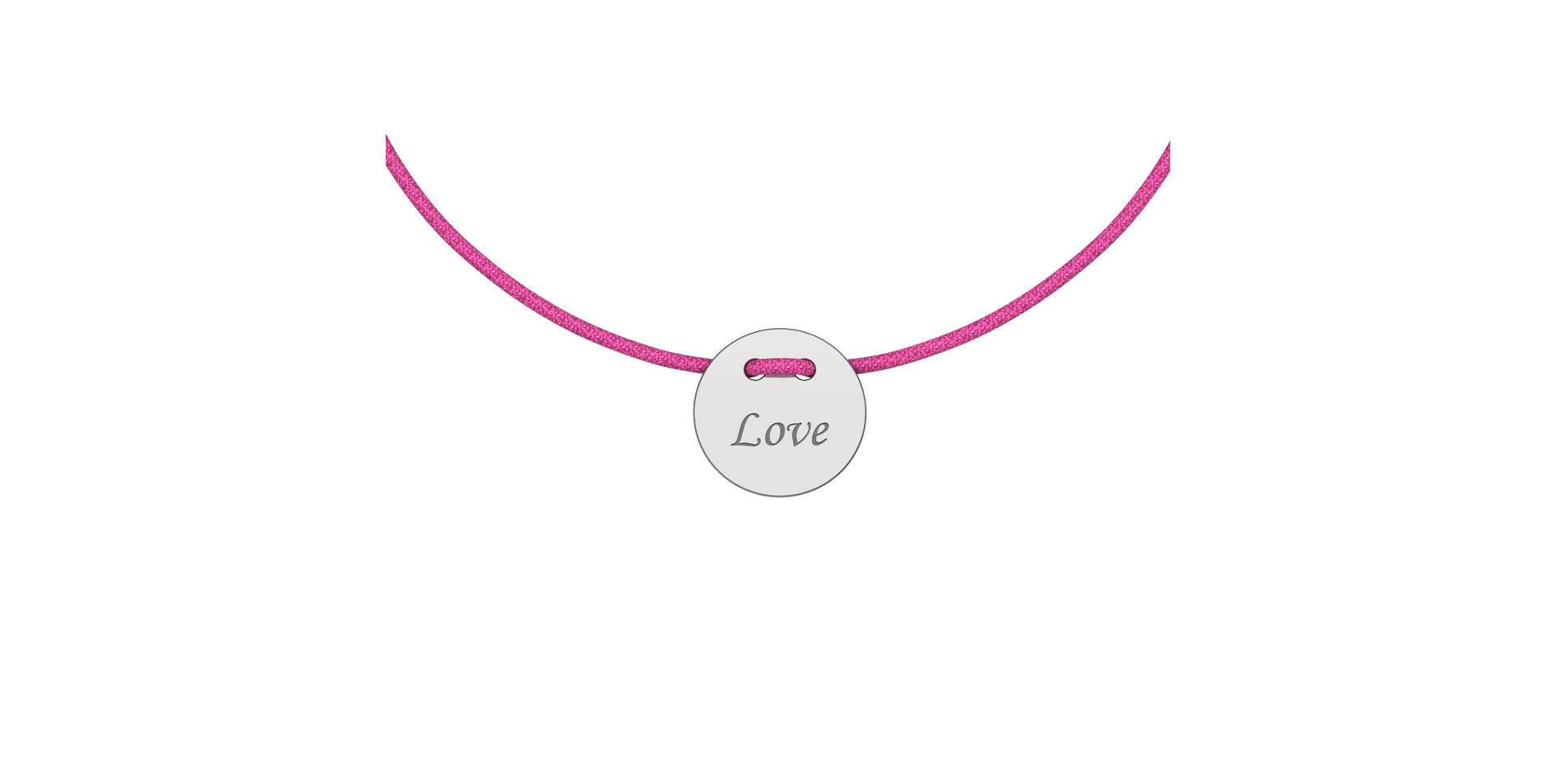 Diamantový náramek se šňůrkou Love