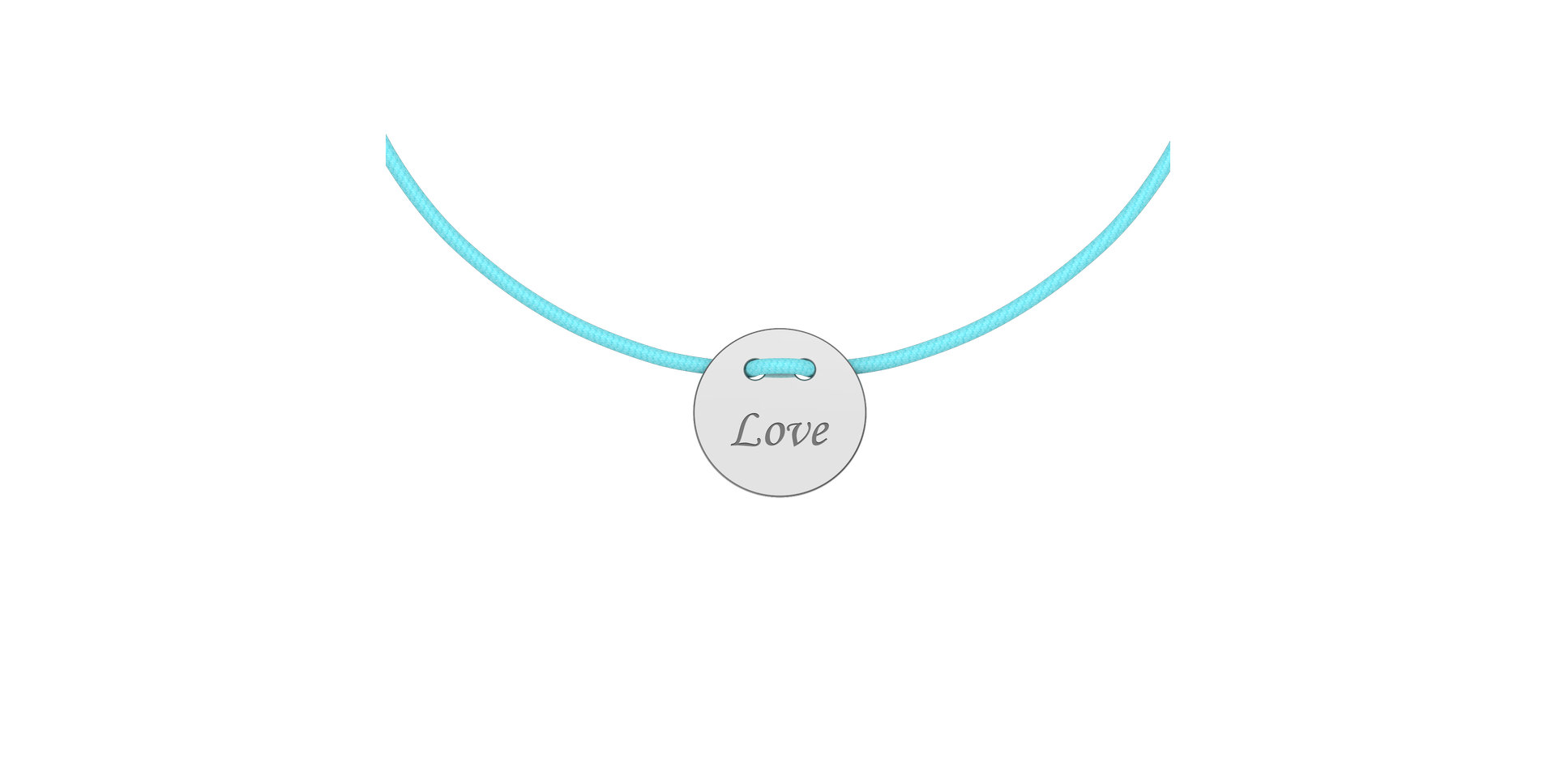 Diamantový náramek se šňůrkou Love