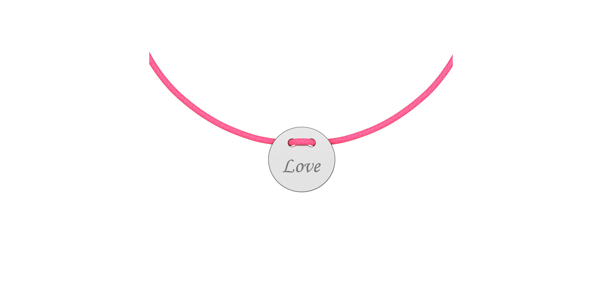 Diamantový náramek se šňůrkou Love