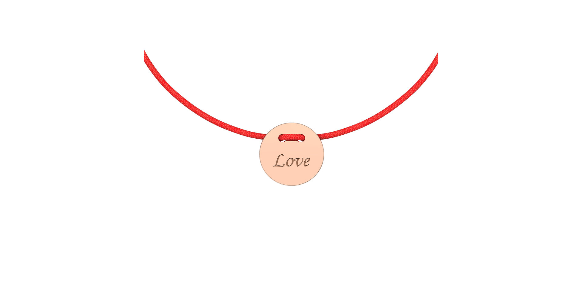 Diamantový náramek se šňůrkou Love