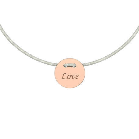 Diamantový náramek se šňůrkou Love