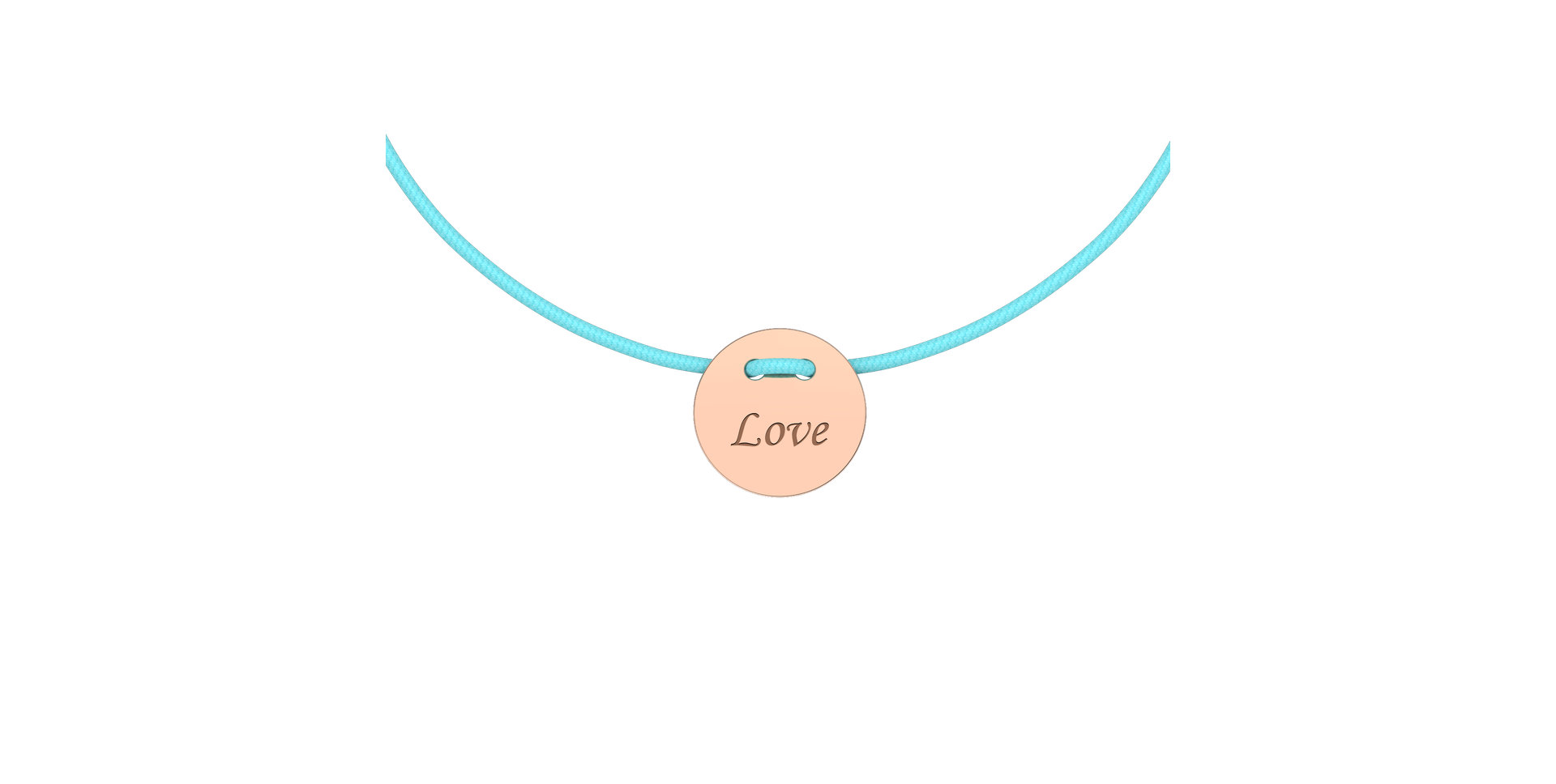 Diamantový náramek se šňůrkou Love