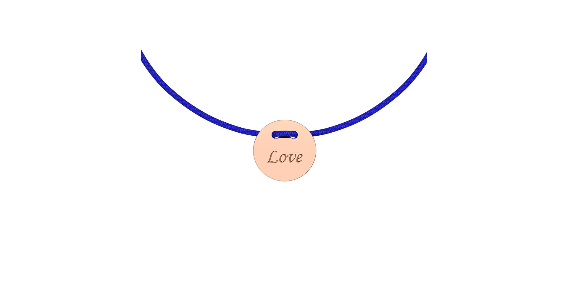 Diamantový náramek se šňůrkou Love