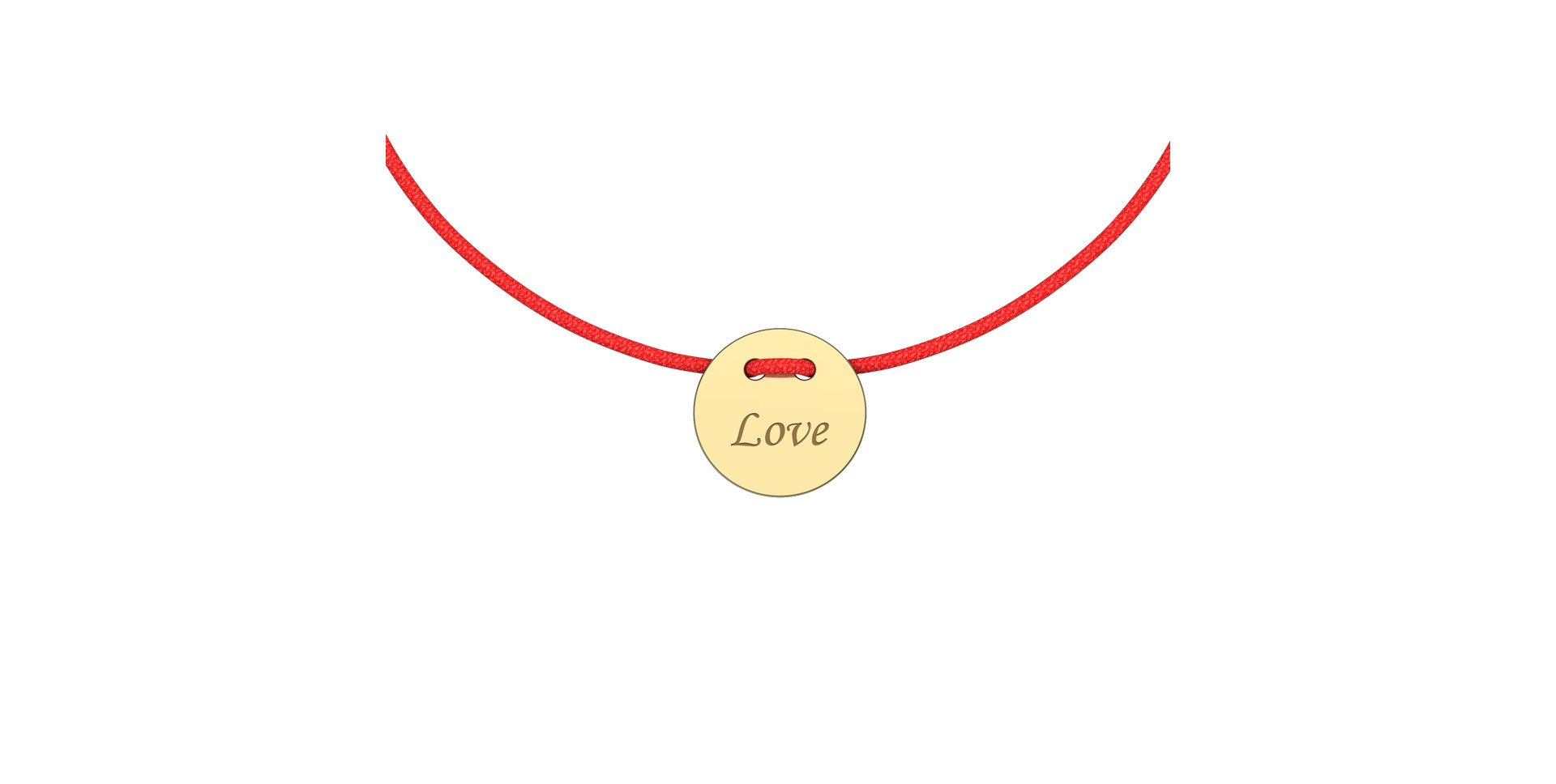 Diamantový náramek se šňůrkou Love