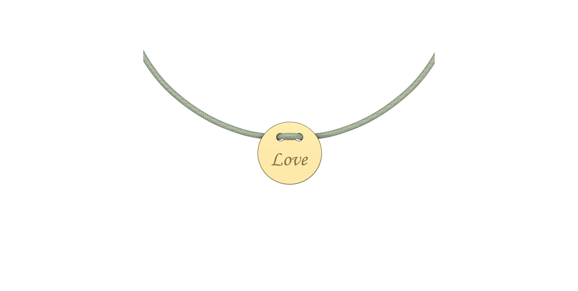 Diamantový náramek se šňůrkou Love