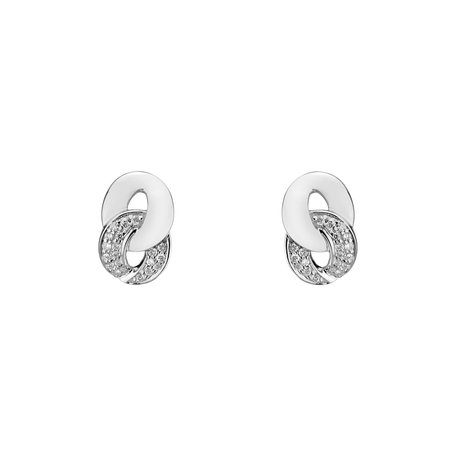 Náušnice s diamanty Double Circle