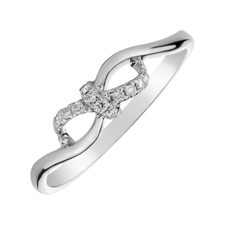 Prsten s diamanty Elegant Ribbon