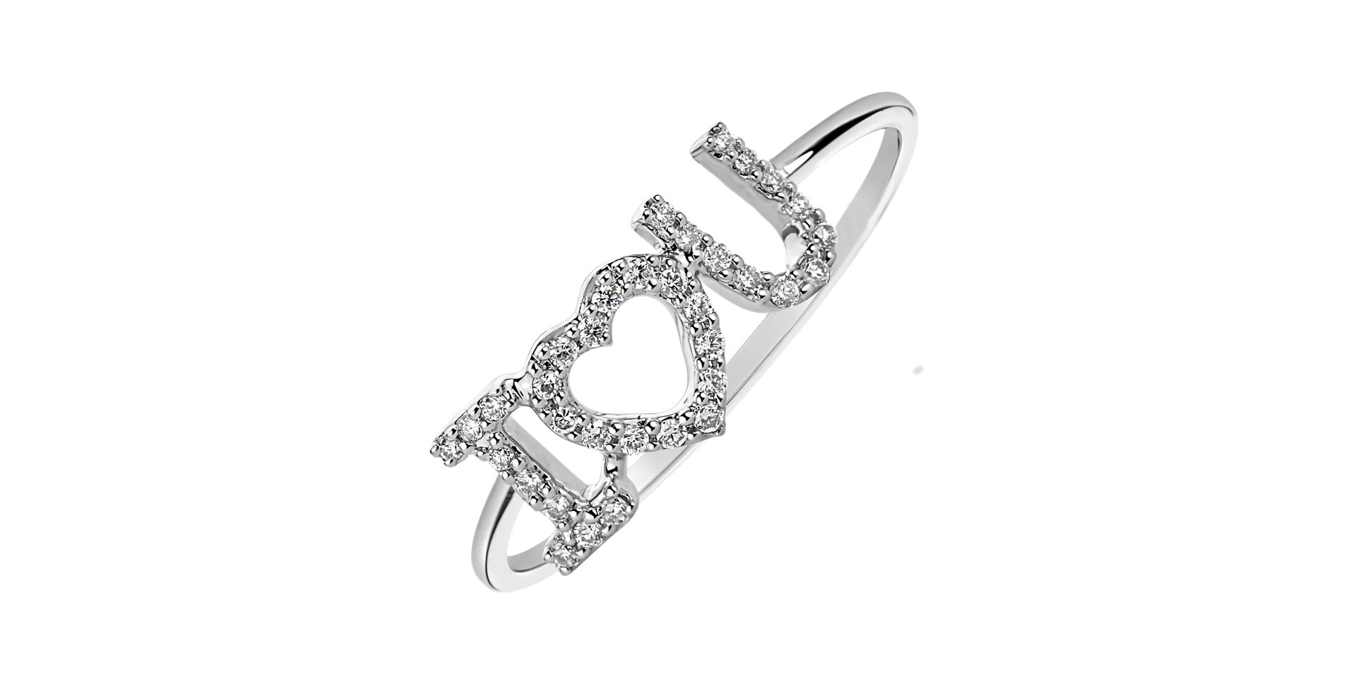 Prsten s diamanty I love you