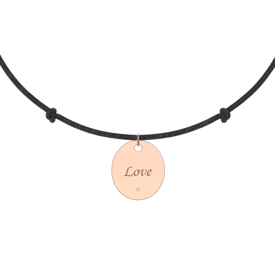 Diamantový náramek se šňůrkou Secret Love