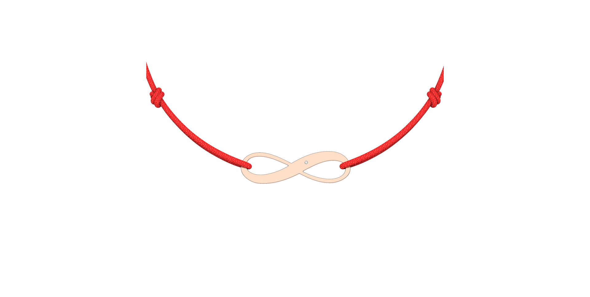 Diamantový náramek se šňůrkou Infinity