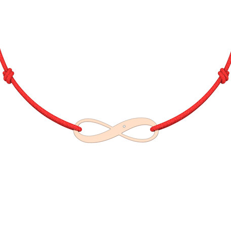 Diamantový náramek se šňůrkou Infinity