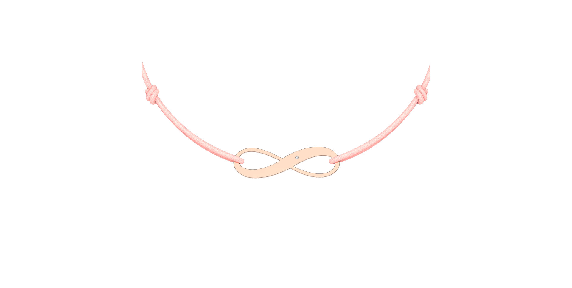 Diamantový náramek se šňůrkou Infinity