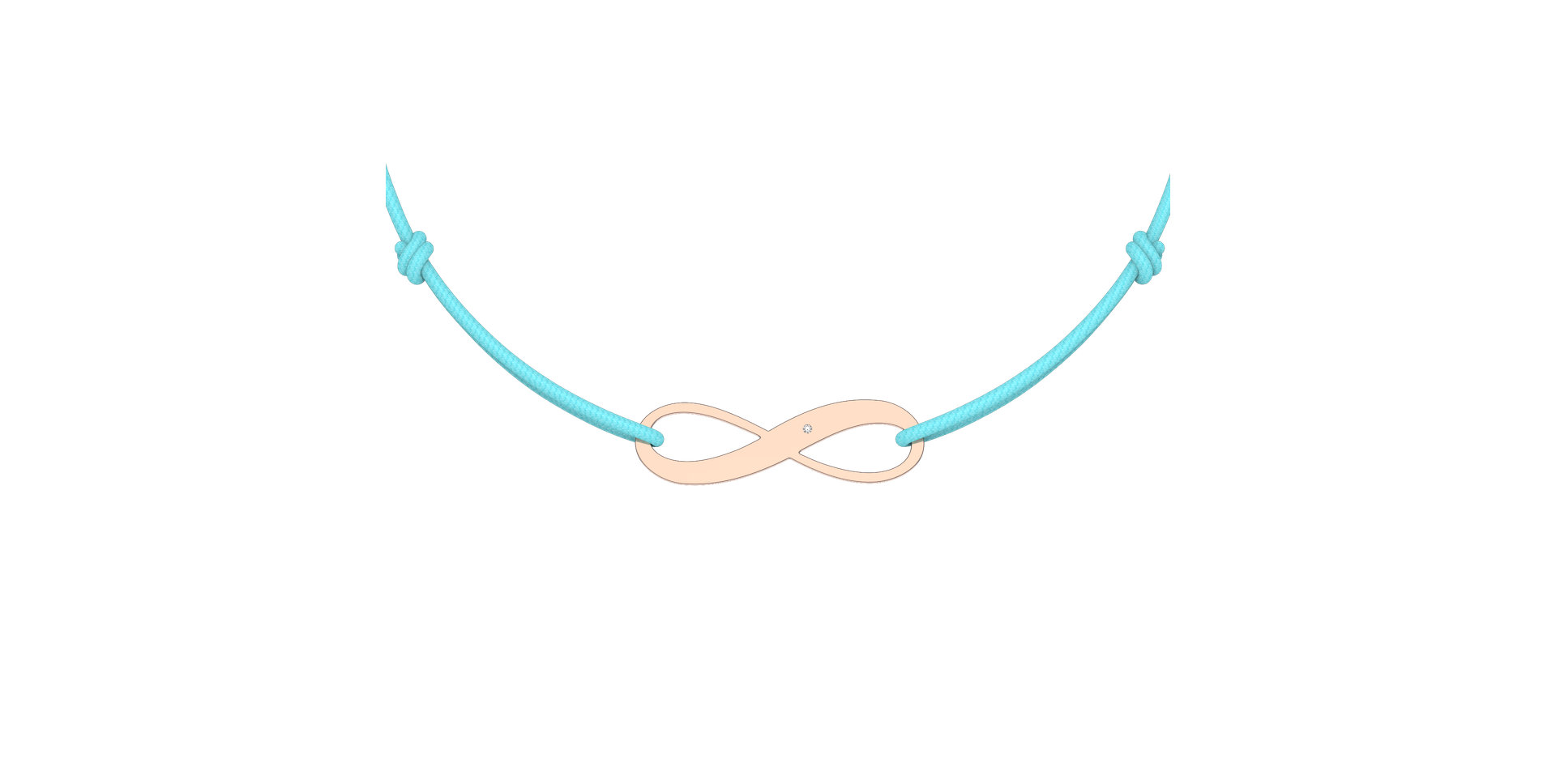 Diamantový náramek se šňůrkou Infinity