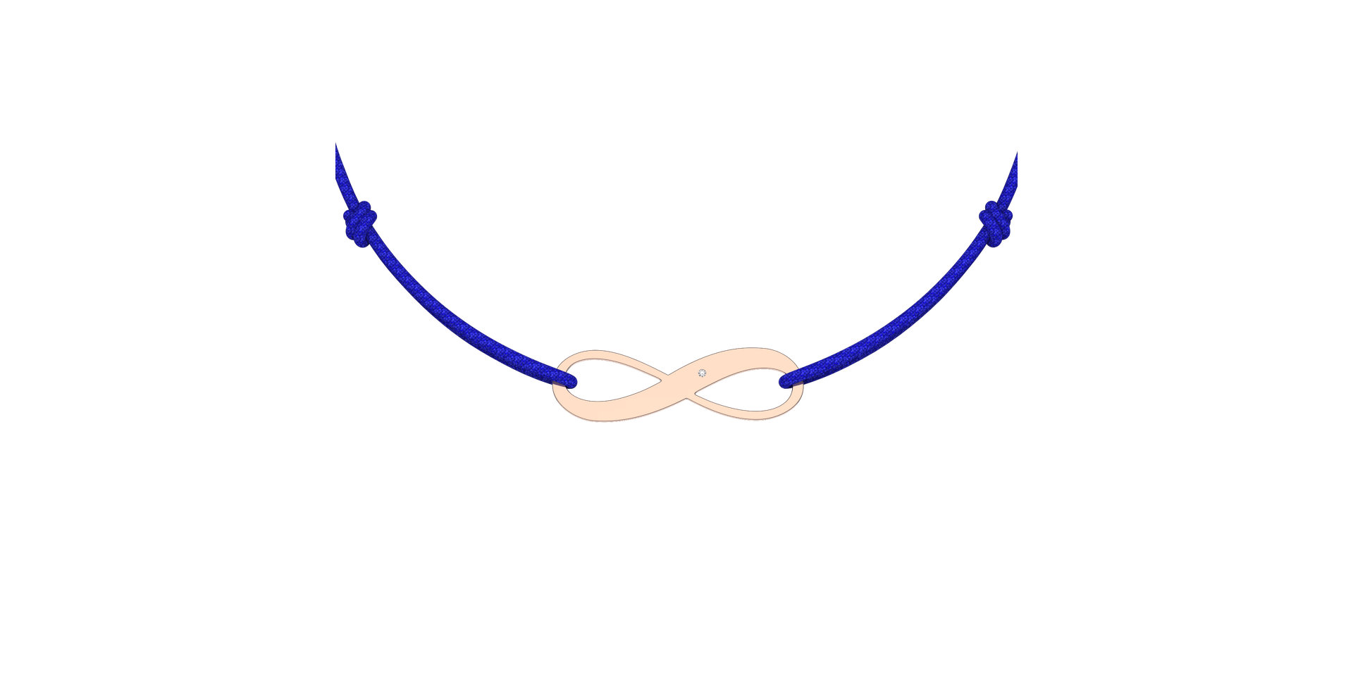 Diamantový náramek se šňůrkou Infinity