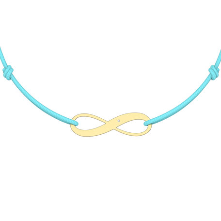 Diamantový náramek se šňůrkou Infinity