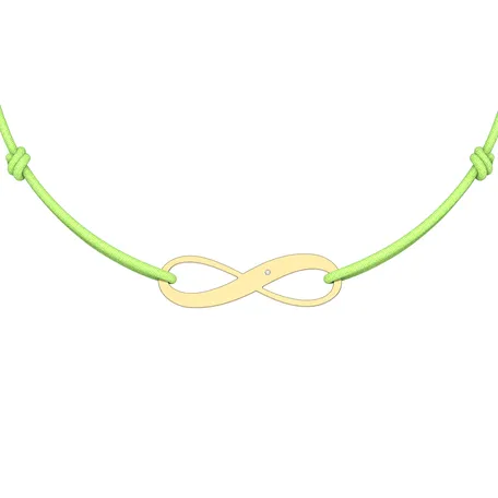 Diamantový náramek se šňůrkou Infinity
