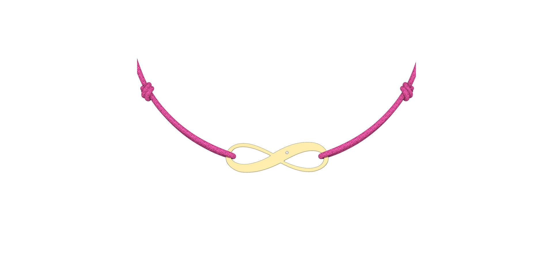 Diamantový náramek se šňůrkou Infinity