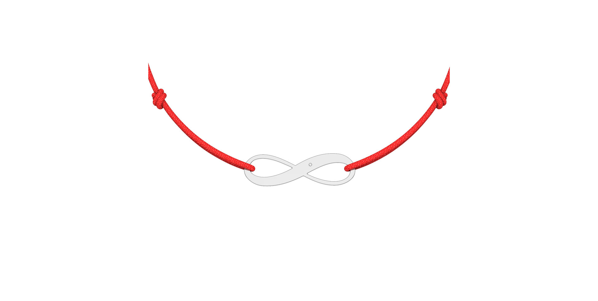 Diamantový náramek se šňůrkou Infinity