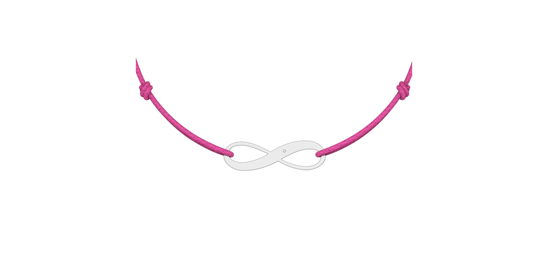 Diamantový náramek se šňůrkou Infinity