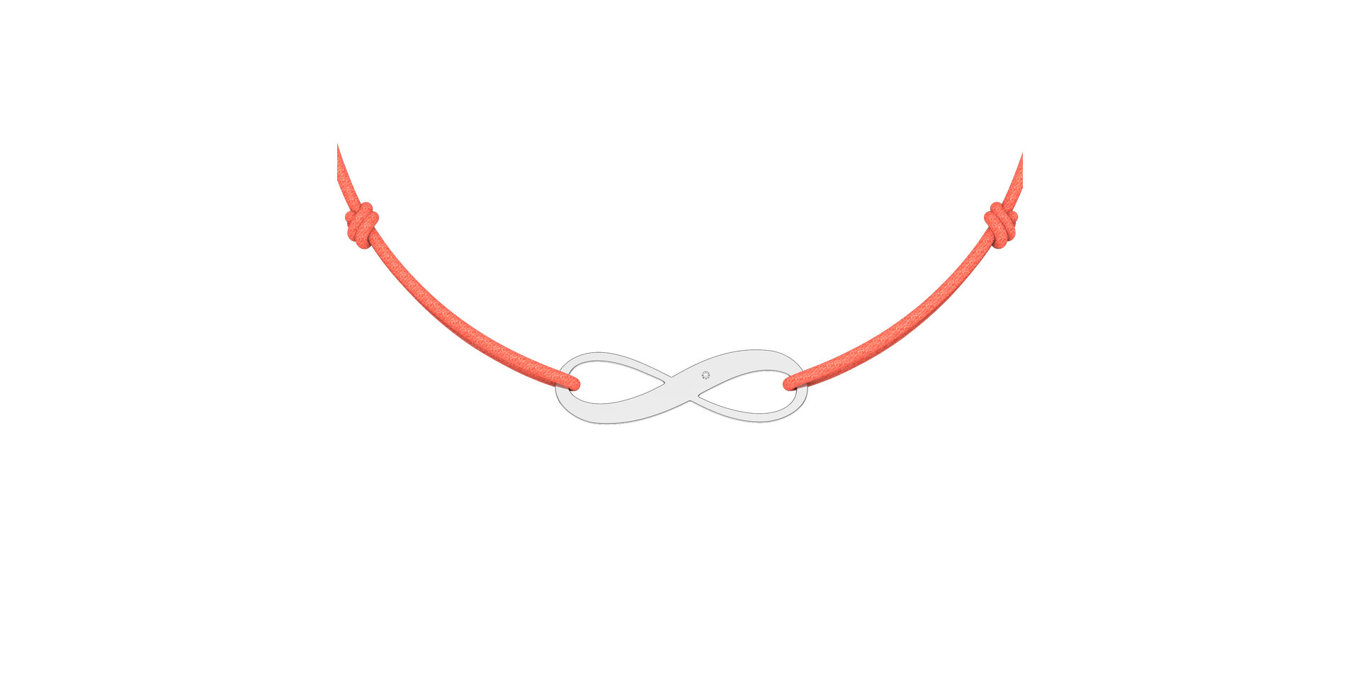 Diamantový náramek se šňůrkou Infinity