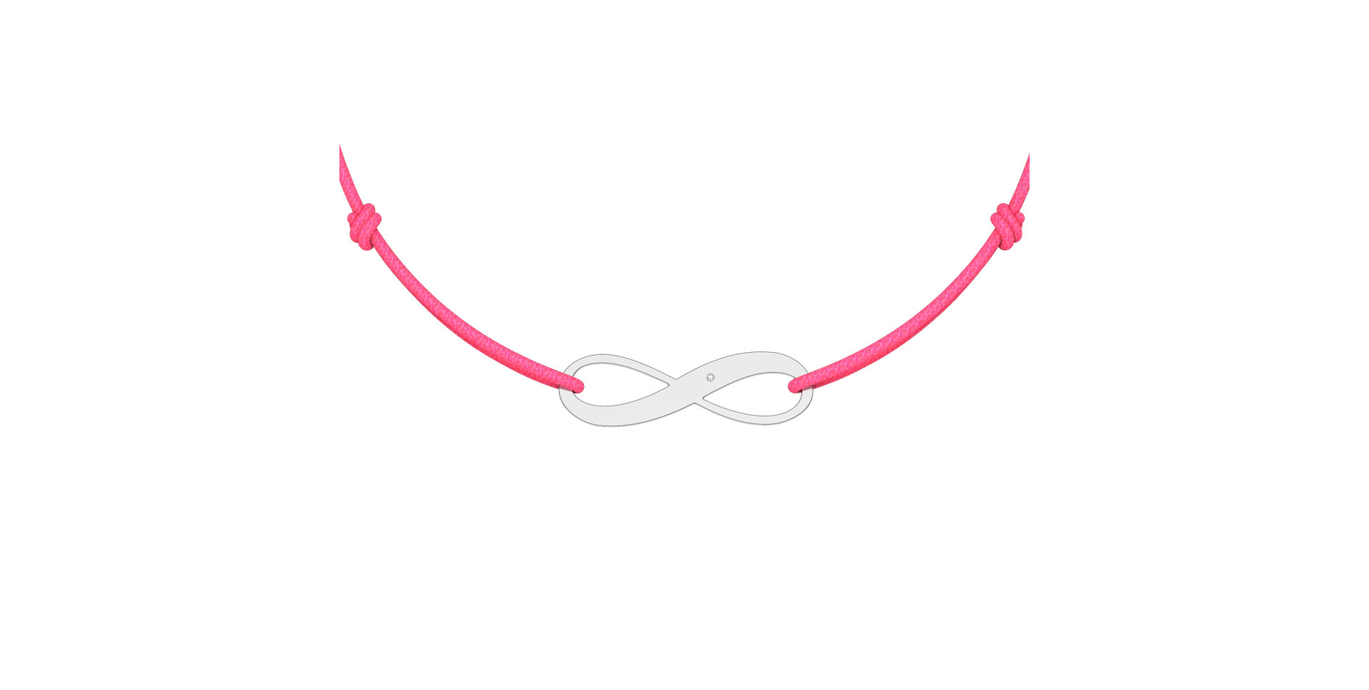 Diamantový náramek se šňůrkou Infinity