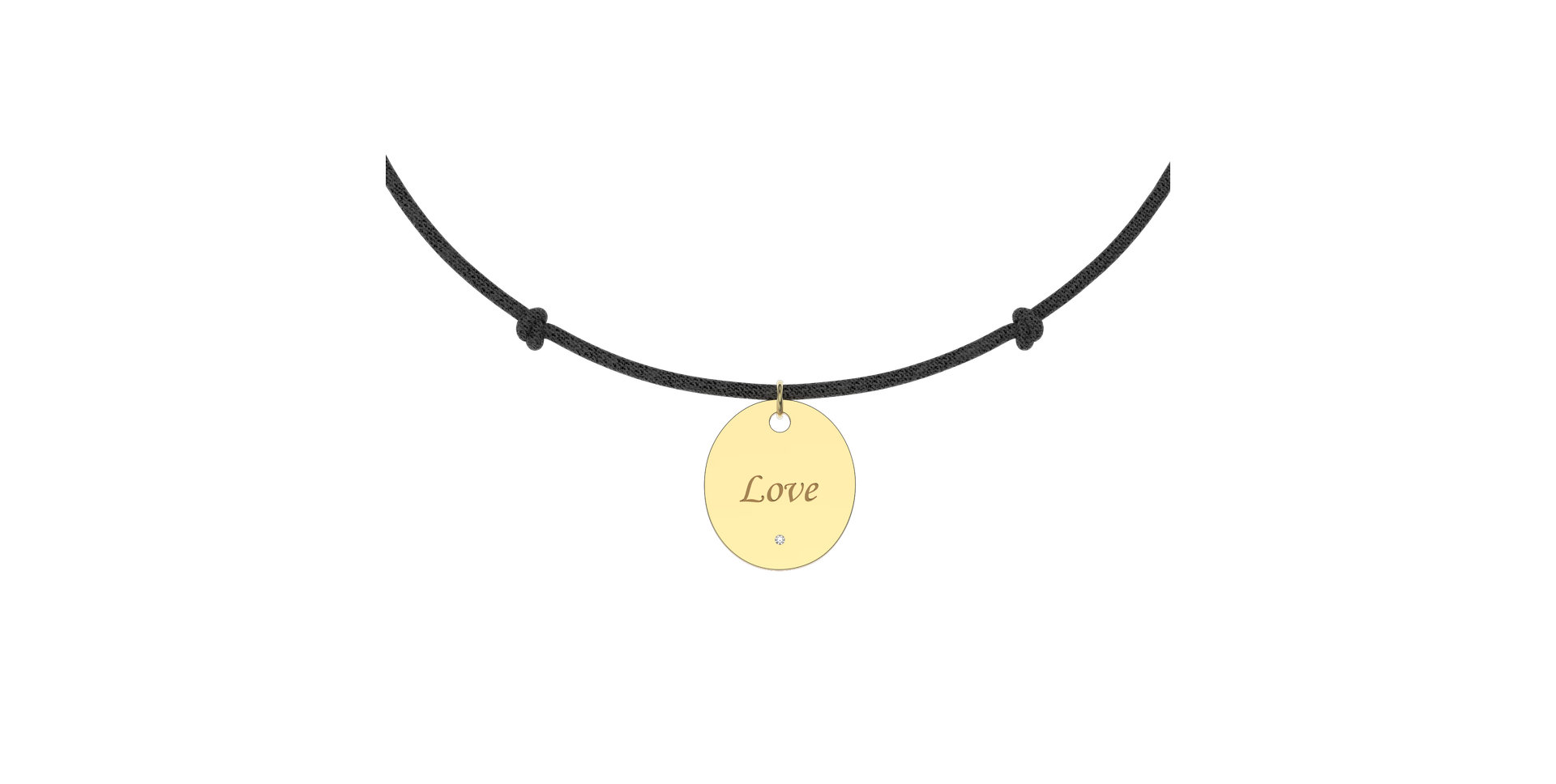 Diamantový náramek se šňůrkou Secret Love