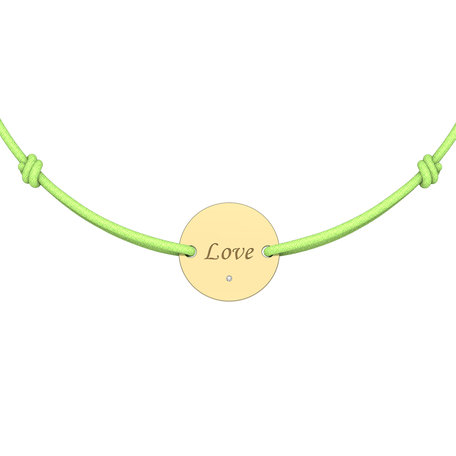 Diamantový náramek se šňůrkou Simple Love