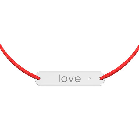 Diamantový náramek se šňůrkou Amour Love