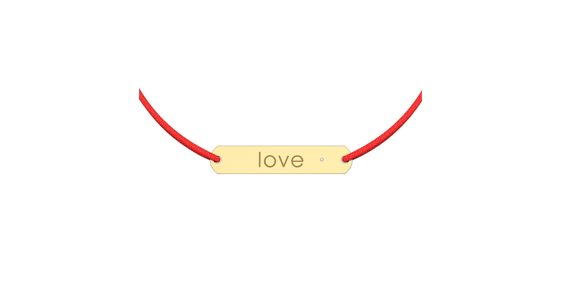 Diamantový náramek se šňůrkou Amour Love