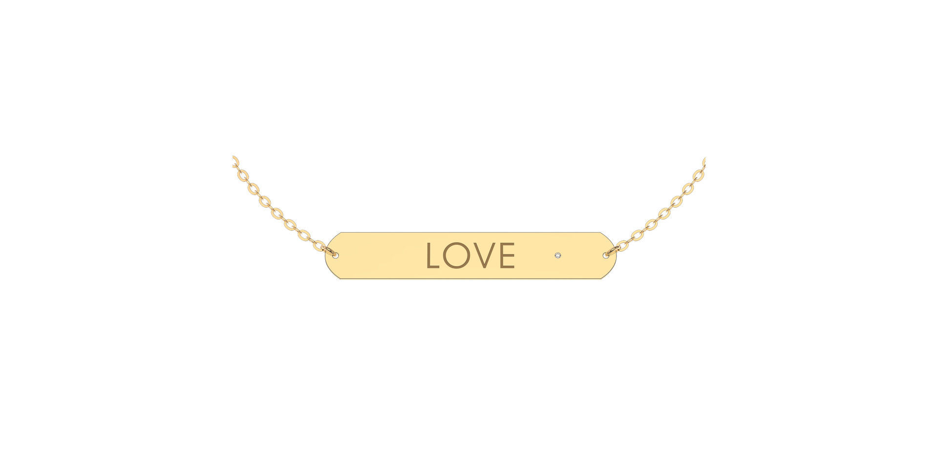 Náramek s diamantem Love Military