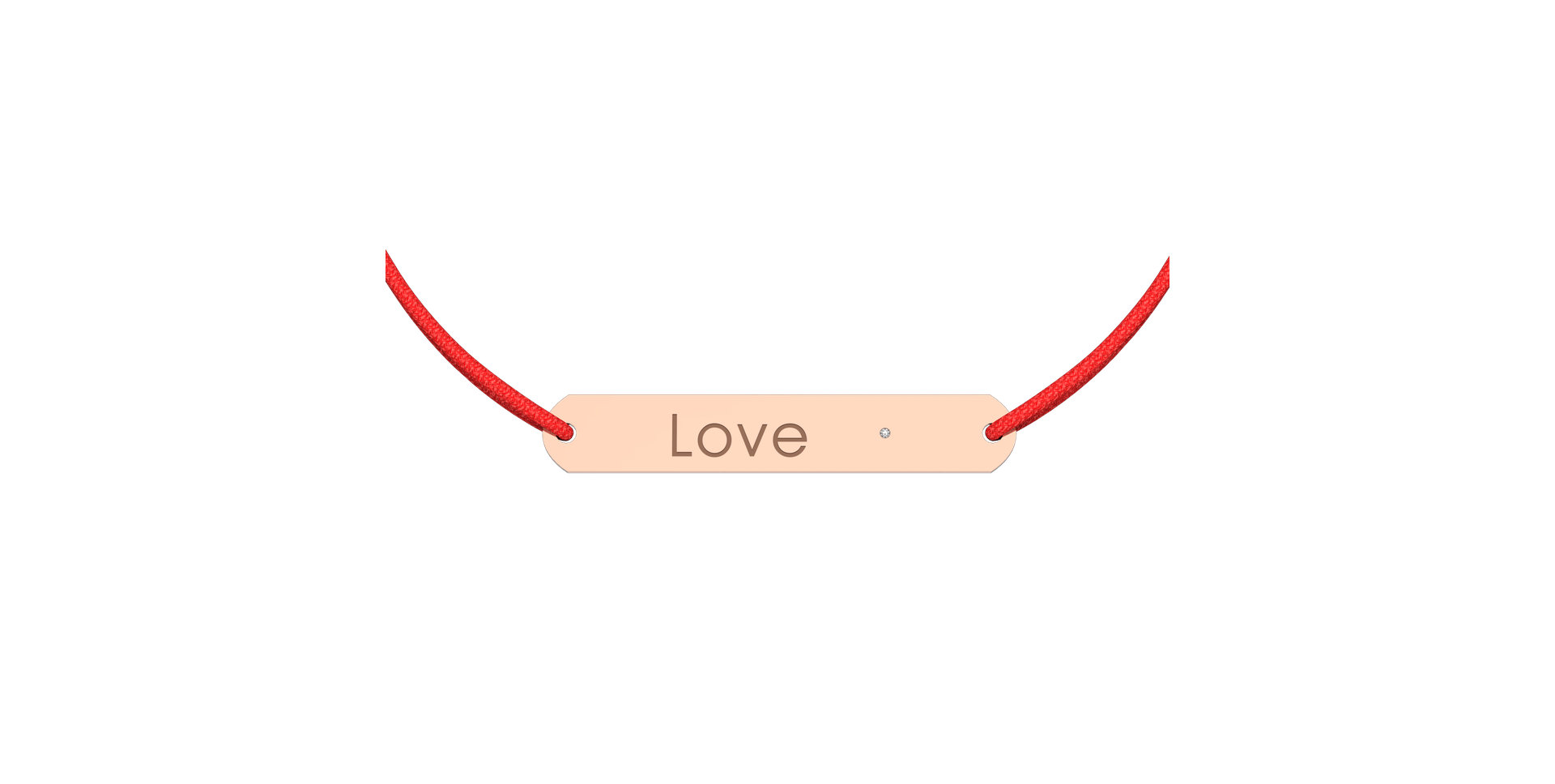 Diamantový náramek se šňůrkou Love