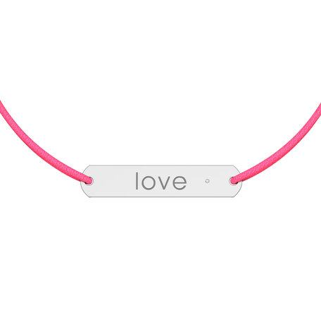 Diamantový náramek se šňůrkou Amour Love