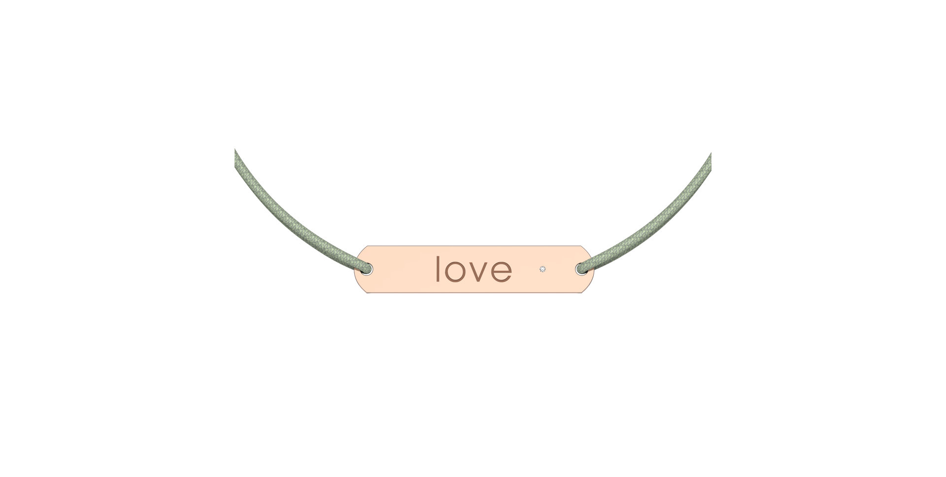 Diamantový náramek se šňůrkou Amour Love