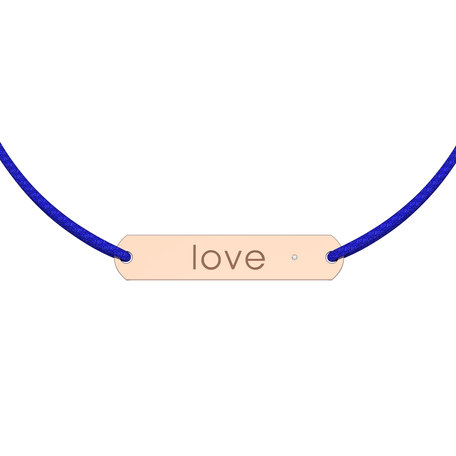 Diamantový náramek se šňůrkou Amour Love