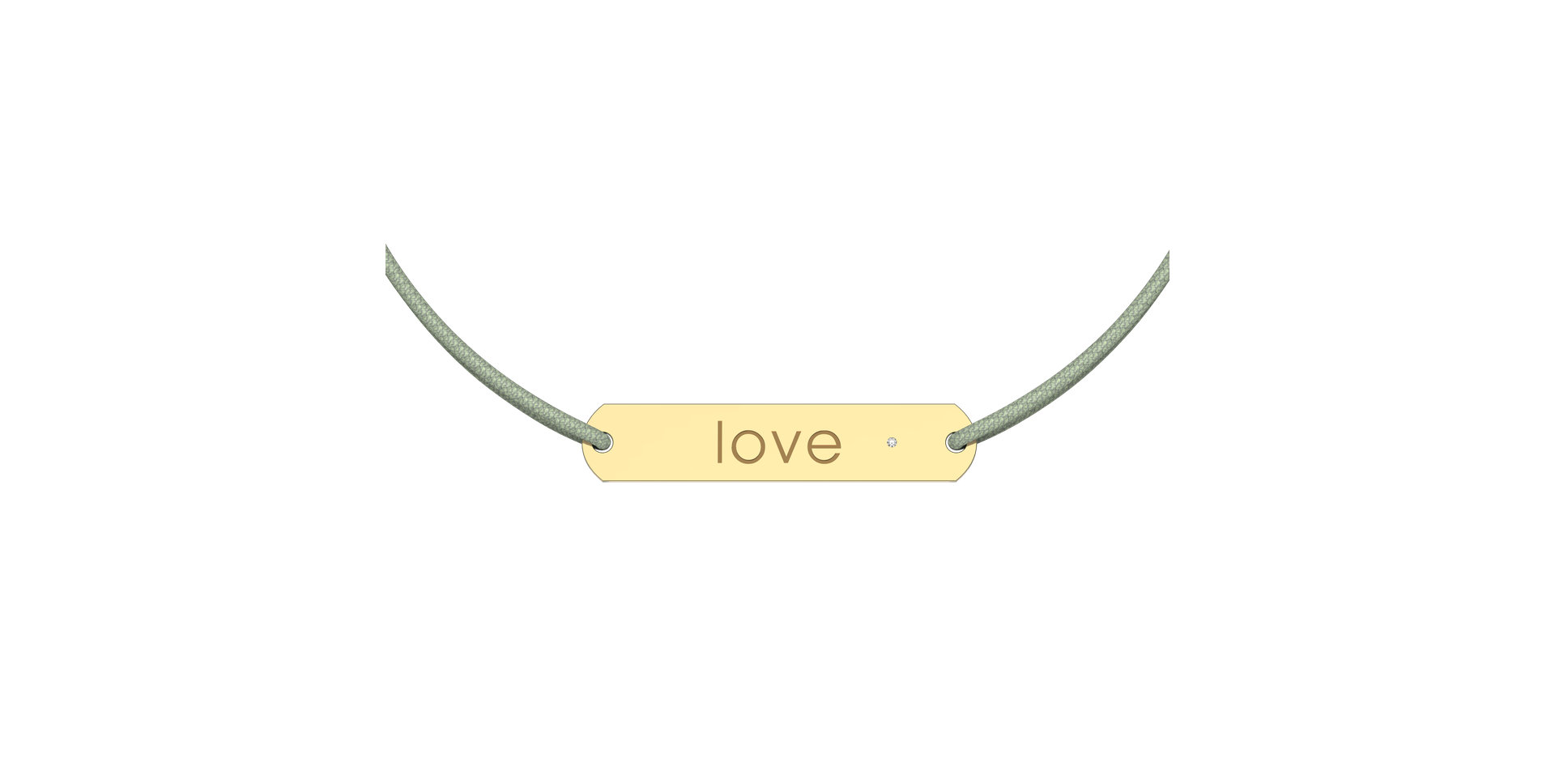 Diamantový náramek se šňůrkou Amour Love