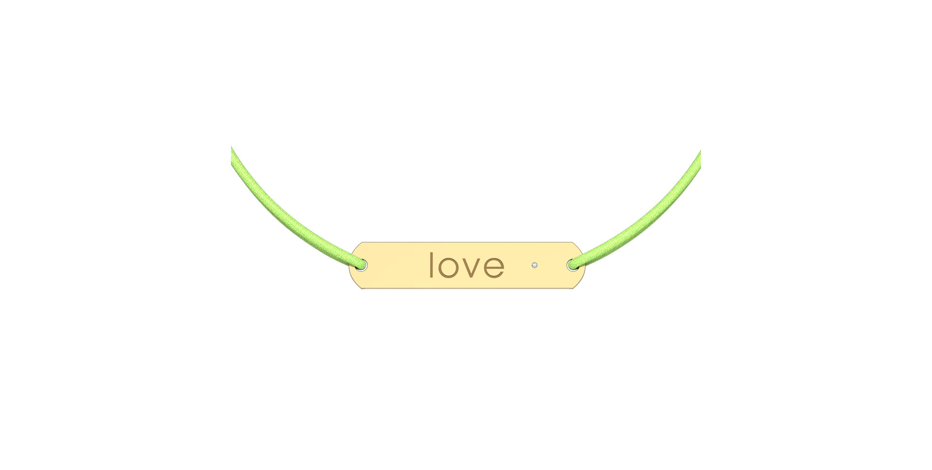 Diamantový náramek se šňůrkou Amour Love