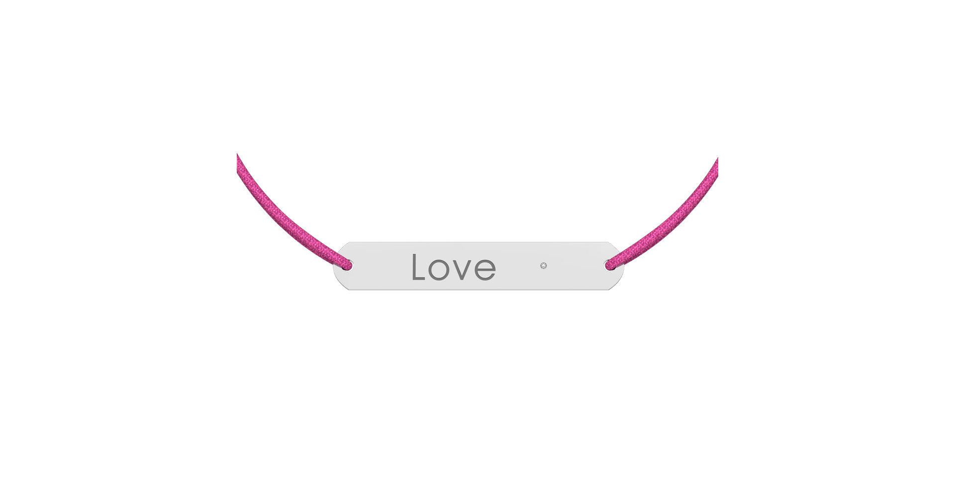 Diamantový náramek se šňůrkou Love