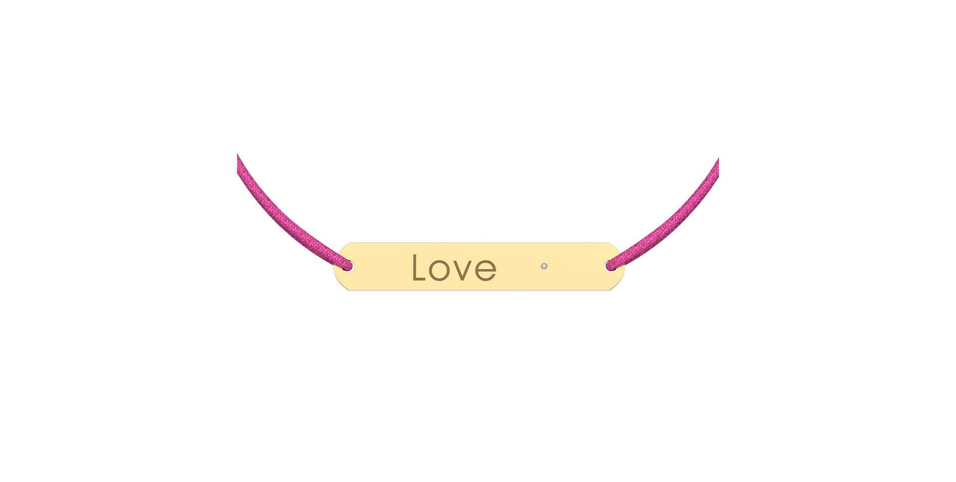 Diamantový náramek se šňůrkou Love