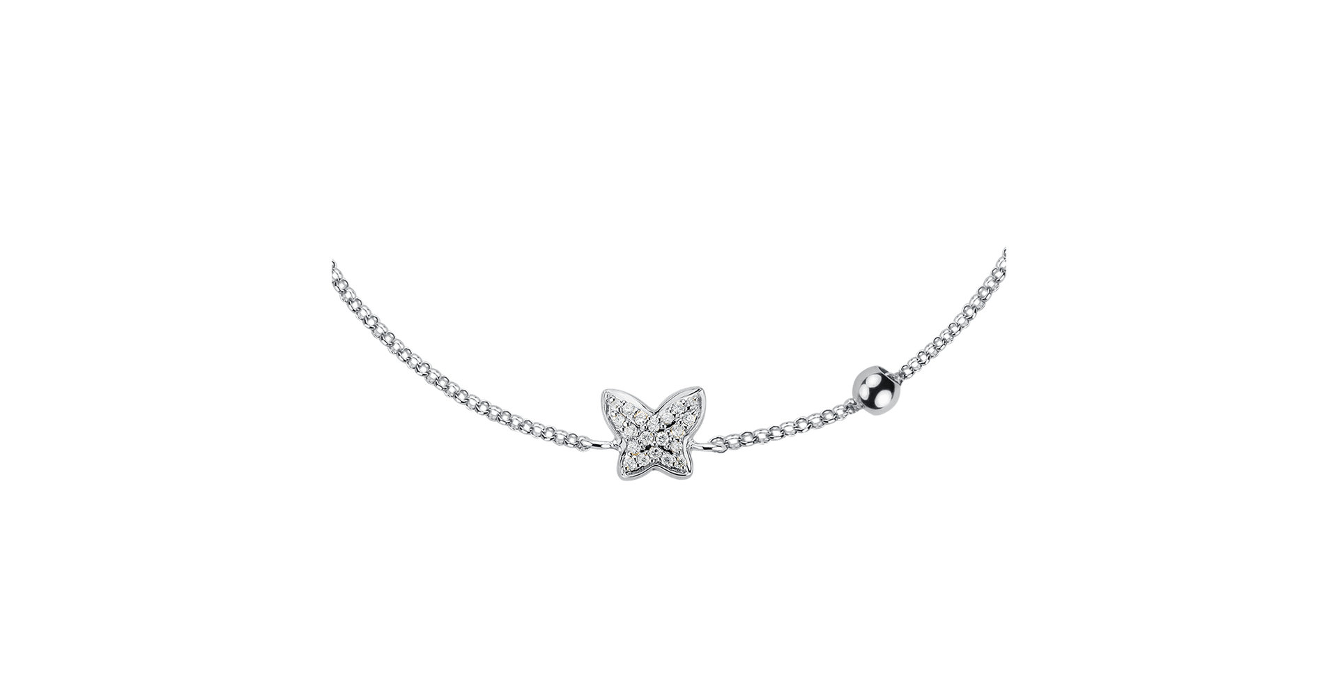 Náramek s diamanty My Butterfly