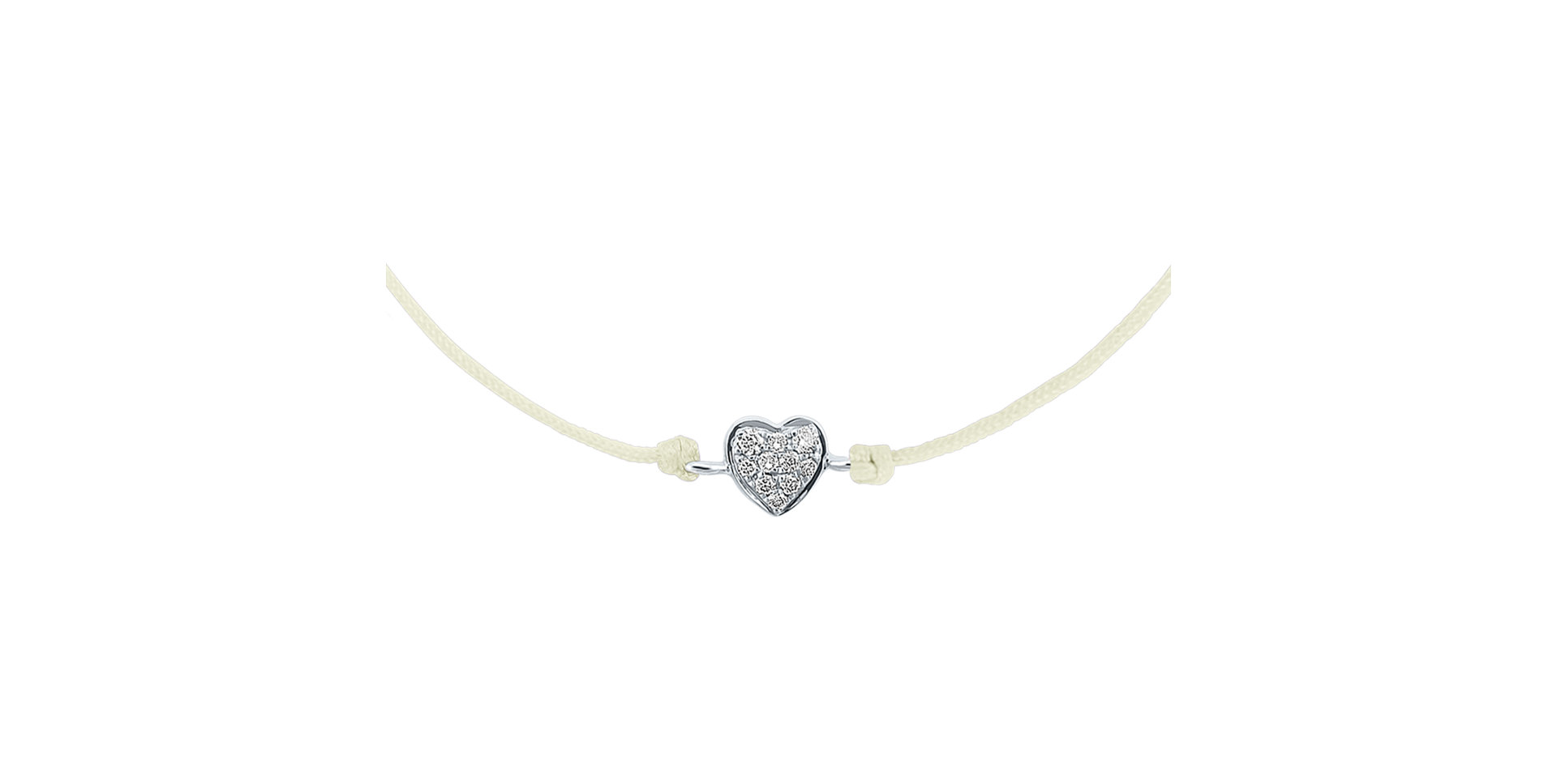 Diamantový náramek se šňůrkou My Heart