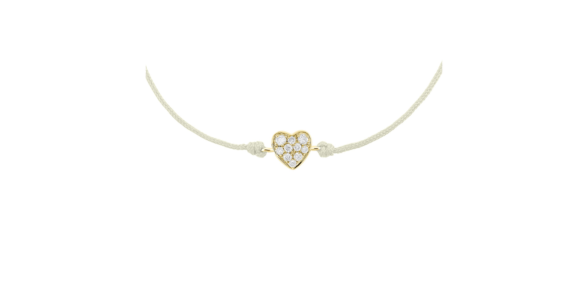 Diamantový náramek se šňůrkou My Heart