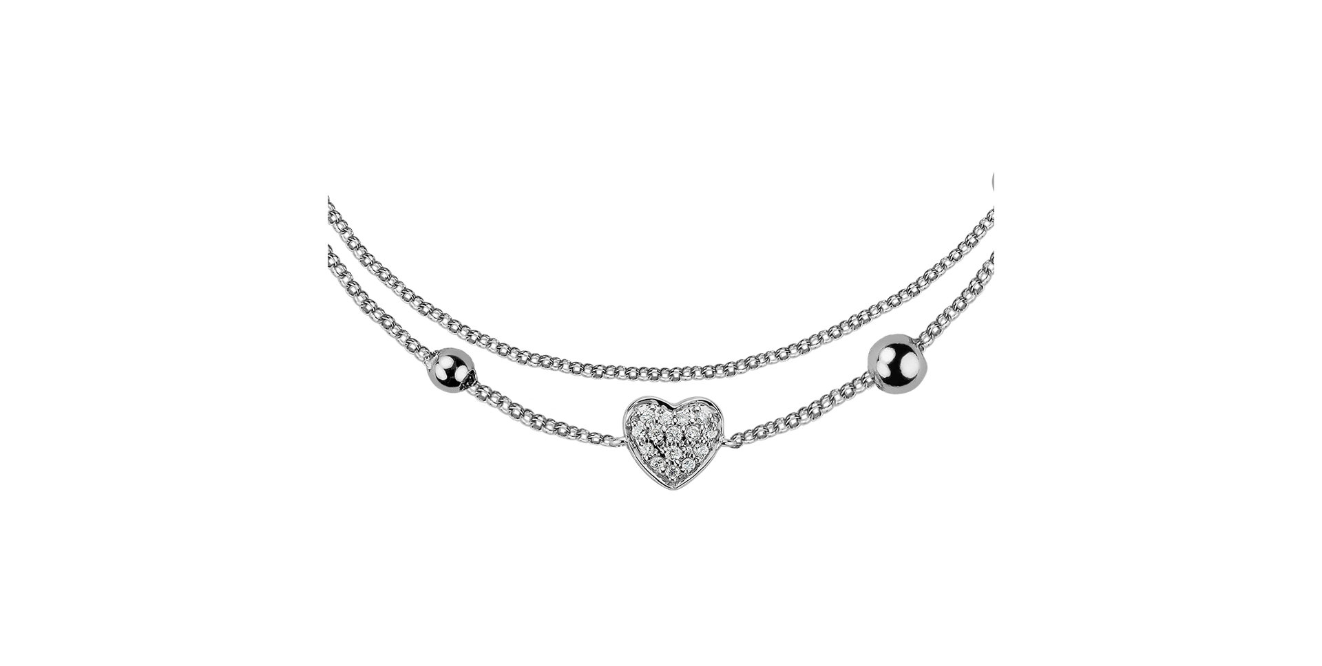 Náramek s diamanty Diamond Heart
