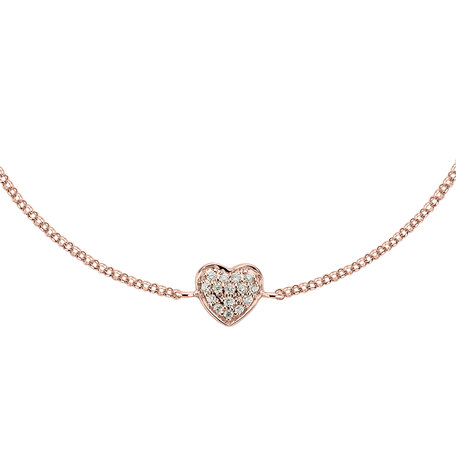 Náramek s diamanty Little Heart